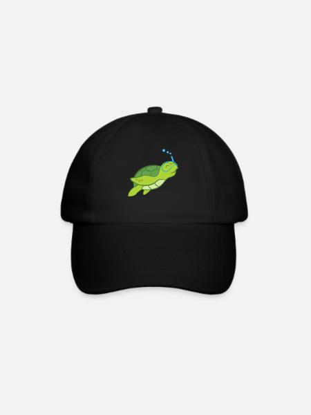 Schildkröte - Schildkrötenliebhaber - Schildkröten - Baseballkappe - Schwarz/Schwarz