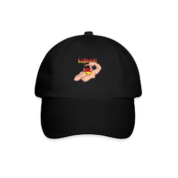 Germany Fan Geschenk Fußball Deutschland - Baseballkappe - Schwarz/Schwarz - Vorne