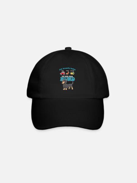 Hund Frauen Autos Geld Liebe Hunde Geschenk - Baseballkappe - Schwarz/Schwarz