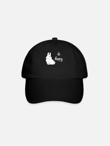 Hasen - Hase - Hasenbesitzer - Hoppeln - Baseballkappe - Schwarz/Schwarz