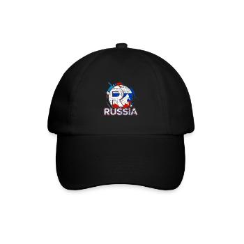Russland - Baseballkappe - Schwarz/Schwarz - Vorne