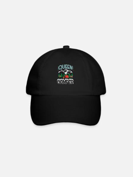 Lustiges Camping Shirt Geschenk für Camper Outdoor - Baseballkappe - Schwarz/Schwarz