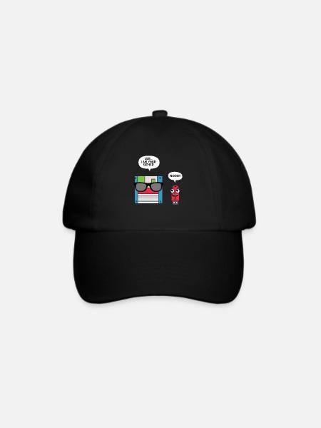 USB-Diskette Ich bin dein Vater T-Shirt, Geek - Baseballkappe - Schwarz/Schwarz