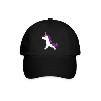 Einhorn Tussi stolz eingebildet Geschenk Idee - Baseballkappe - Schwarz/Schwarz - Vorne