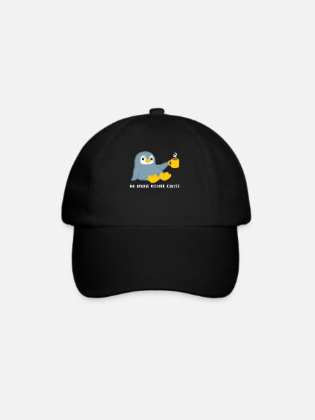 Pinguin - Pinguine - Pinguinmotiv - Kaffee - Baseballkappe - Schwarz/Schwarz