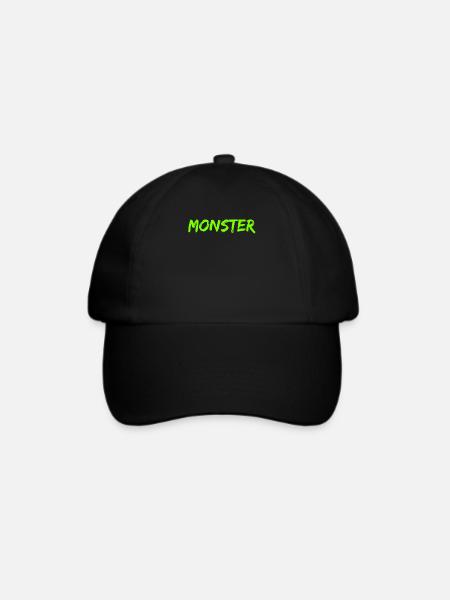 Monster - Baseballkappe - Schwarz/Schwarz