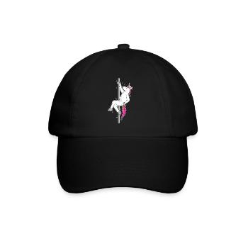Funny Unicorn Haloween Pole Dancing - Baseballkappe - Schwarz/Schwarz - Vorne