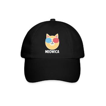 Meowica Katzen land tolle Geschenkidee - Baseballkappe - Schwarz/Schwarz - Vorne