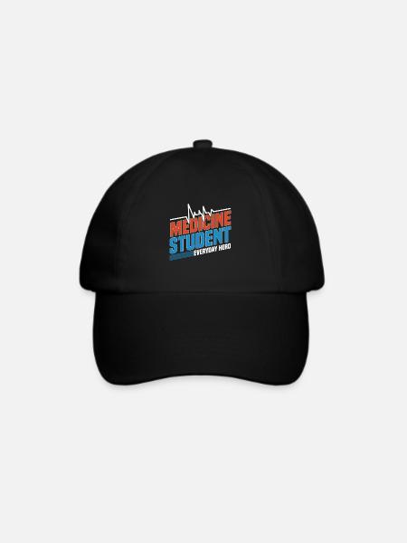 Medizin Student Arzt Doktor Geschenk - Baseballkappe - Schwarz/Schwarz