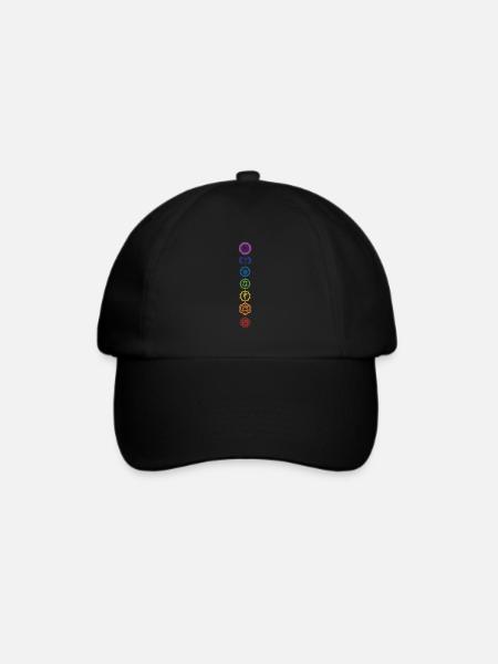 Leute, die Chakra heilige Symbol-Geschenk-Idee lieben - Baseballkappe - Schwarz/Schwarz