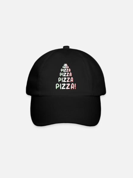 Pizza Pizza Pizza - Baseballkappe - Schwarz/Schwarz