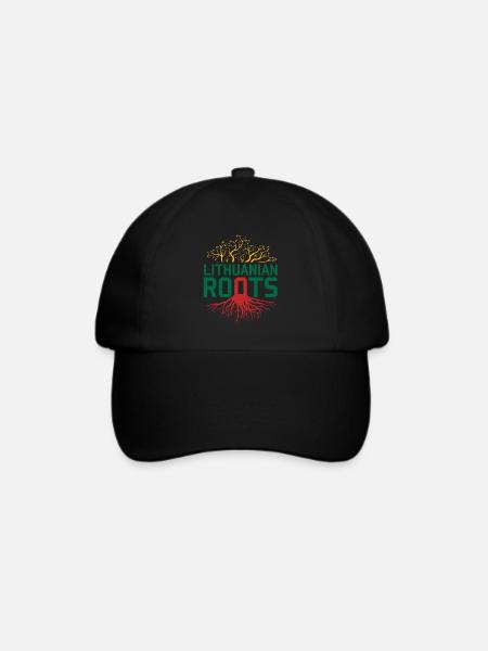 Litauen - Baseballkappe - Schwarz/Schwarz