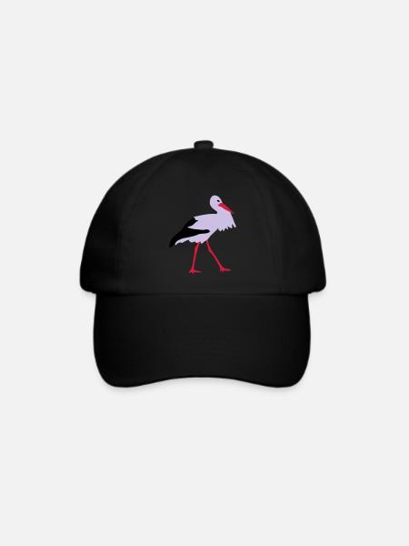 Storch - Baseballkappe - Schwarz/Schwarz