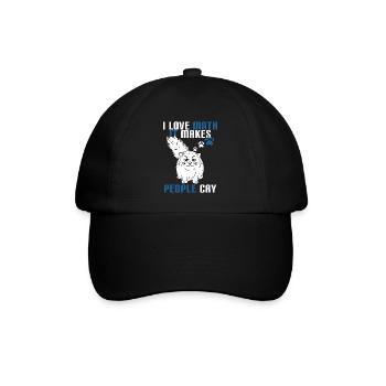 Kreatives T-Stück Design mit Text "Ich liebe Mathe es - Baseballkappe - Schwarz/Schwarz - Vorne