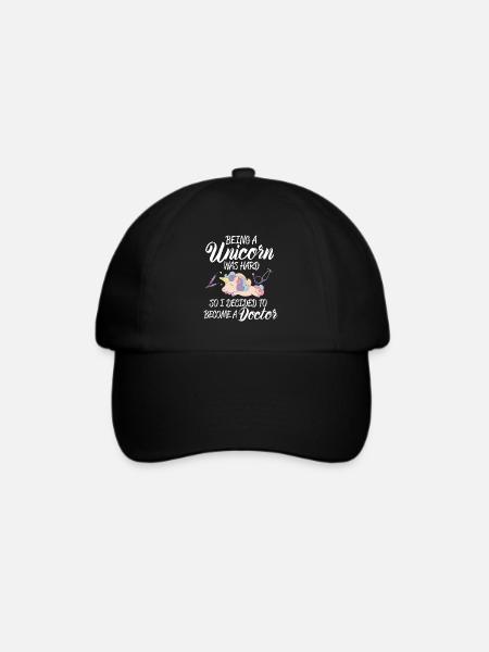 Einhorn Doktor Ein Einhorn zu sein ist schwer, also ich - Baseballkappe - Schwarz/Schwarz