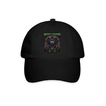 Stachelschwein Modern Nagetier Nachtaktiv Geschenk - Baseballkappe - Schwarz/Schwarz - Vorne