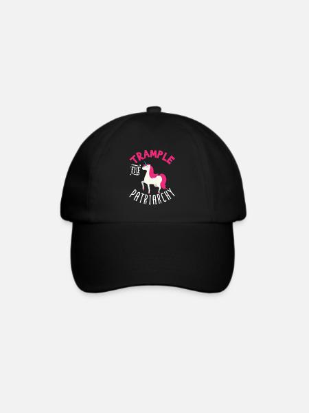 Trample The Patriarchy Unicorn Power - Baseballkappe - Schwarz/Schwarz