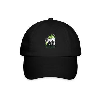 Hirsch Natur WIld - Baseballkappe - Schwarz/Schwarz - Vorne