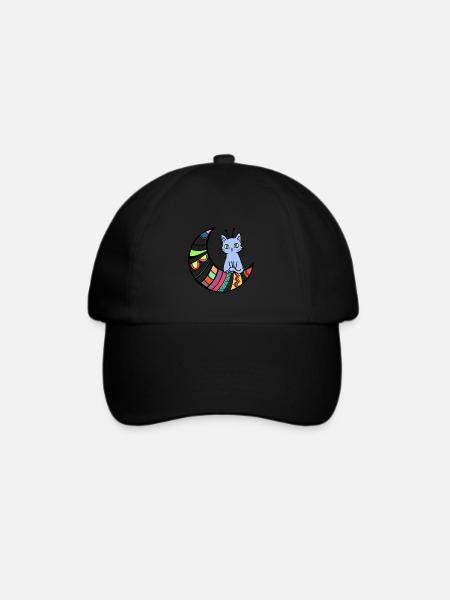 Außerirdische Katze Alien Ufo Haustier Geschenk - Baseballkappe - Schwarz/Schwarz