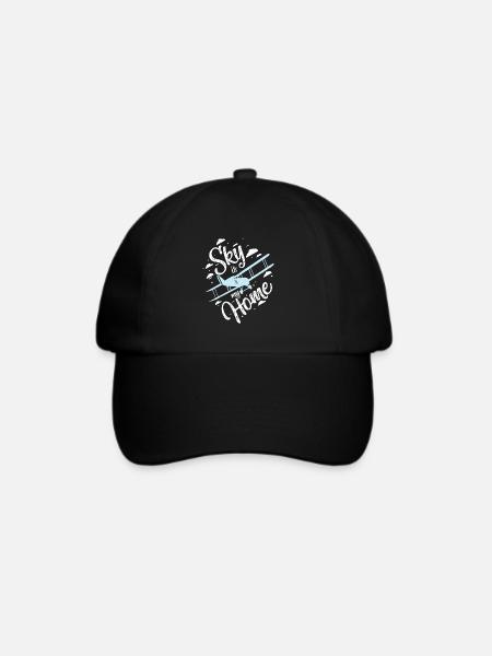 sky is my home - Baseballkappe - Schwarz/Schwarz