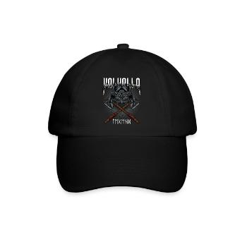 Valhalla Viking Äxte Helm Runen Walhall Geschenk - Baseballkappe - Schwarz/Schwarz - Vorne