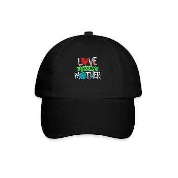 Tag der Erde Liebe deine Mutter Erde - Baseballkappe - Schwarz/Schwarz - Vorne