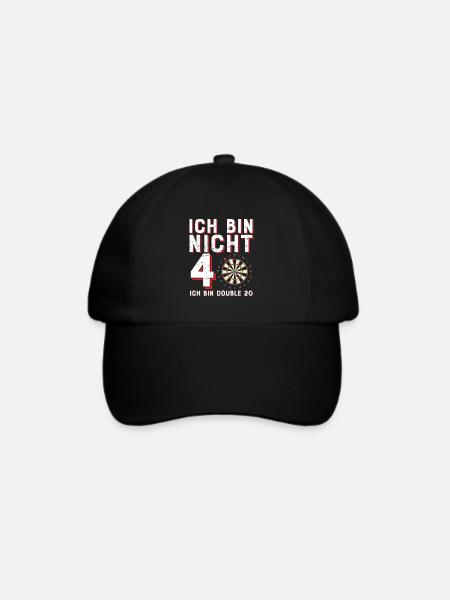 Darts Dart Dartspieler 40.Geburstag Geschenk Witz - Baseballkappe - Schwarz/Schwarz