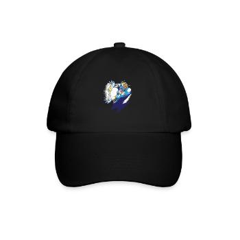 Zeus Gottheit - Baseballkappe - Schwarz/Schwarz - Vorne