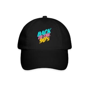 Back to the 90' s - Baseballkappe - Schwarz/Schwarz - Vorne