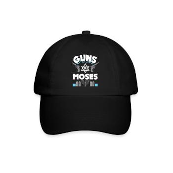 Guns N Moses - Lustiger jüdischer Spruch - Baseballkappe - Schwarz/Schwarz - Vorne