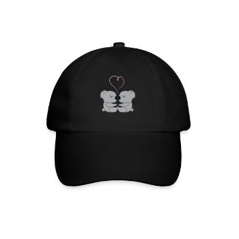 Koala - Koalas - Koalafan - Paar - Liebe - Herz - Baseballkappe - Schwarz/Schwarz - Vorne