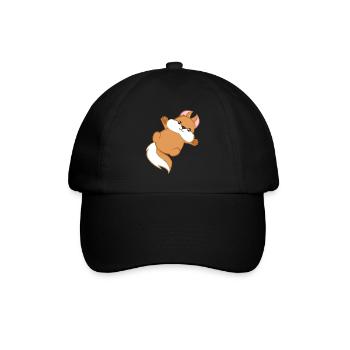 Eichhörnchen - Hörnchen - Geschenk - Niedlich - Baseballkappe - Schwarz/Schwarz - Vorne