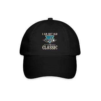 Ich bin nicht alt Motorrad - Baseballkappe - Schwarz/Schwarz - Vorne