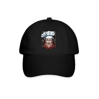 Küchenchef Chefkoch Chef Köche Restaurant Kochen - Baseballkappe - Schwarz/Schwarz - Vorne