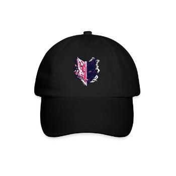 Wolfskopf Shirt - Baseballkappe - Schwarz/Schwarz - Vorne