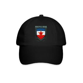 Jugoslawien - Baseballkappe - Schwarz/Schwarz - Vorne