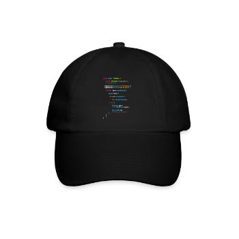 Programm Code - Baseballkappe - Schwarz/Schwarz - Vorne