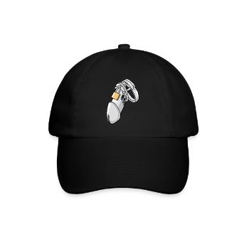 Chastity Keuschheitsgürtel Cuckold Sub Sklave - Baseballkappe - Schwarz/Schwarz - Vorne
