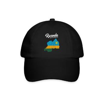 Ruanda - Baseballkappe - Schwarz/Schwarz - Vorne