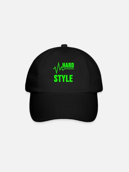 Hardstyle Shirt Hard Style Festival Raver Geschenk - Baseballkappe - Schwarz/Schwarz