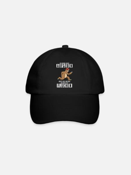 Ich Werde Nicht Aufgeben Lustiges Läufer Geschenk - Baseballkappe - Schwarz/Schwarz