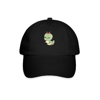 Kleine süße Raupe - Baseballkappe - Schwarz/Schwarz - Vorne