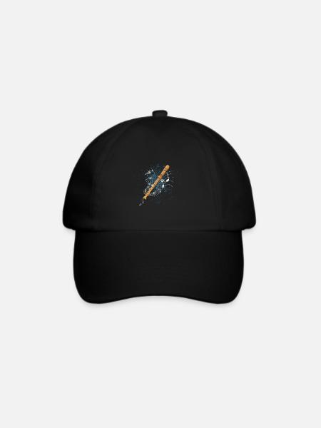 Blockflöte - Baseballkappe - Schwarz/Schwarz