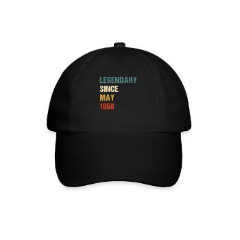 LEGENDARY SINCE MAY 1968 - Baseballkappe - Schwarz/Schwarz - Vorne