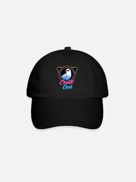 Wellensittich - Baseballkappe - Schwarz/Schwarz