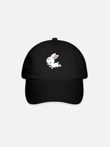 Kleines Häschen - Baseballkappe - Schwarz/Schwarz