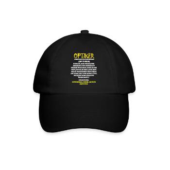 Optiker - Baseballkappe - Schwarz/Schwarz - Vorne