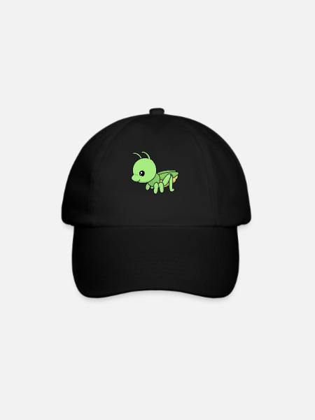 Kleiner Grashüpfer - Baseballkappe - Schwarz/Schwarz