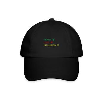 Großartig für alle Gelegenheiten Inklusion Tee Peace - Baseballkappe - Schwarz/Schwarz - Vorne