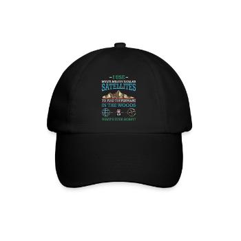 Geocaching - Baseballkappe - Schwarz/Schwarz - Vorne